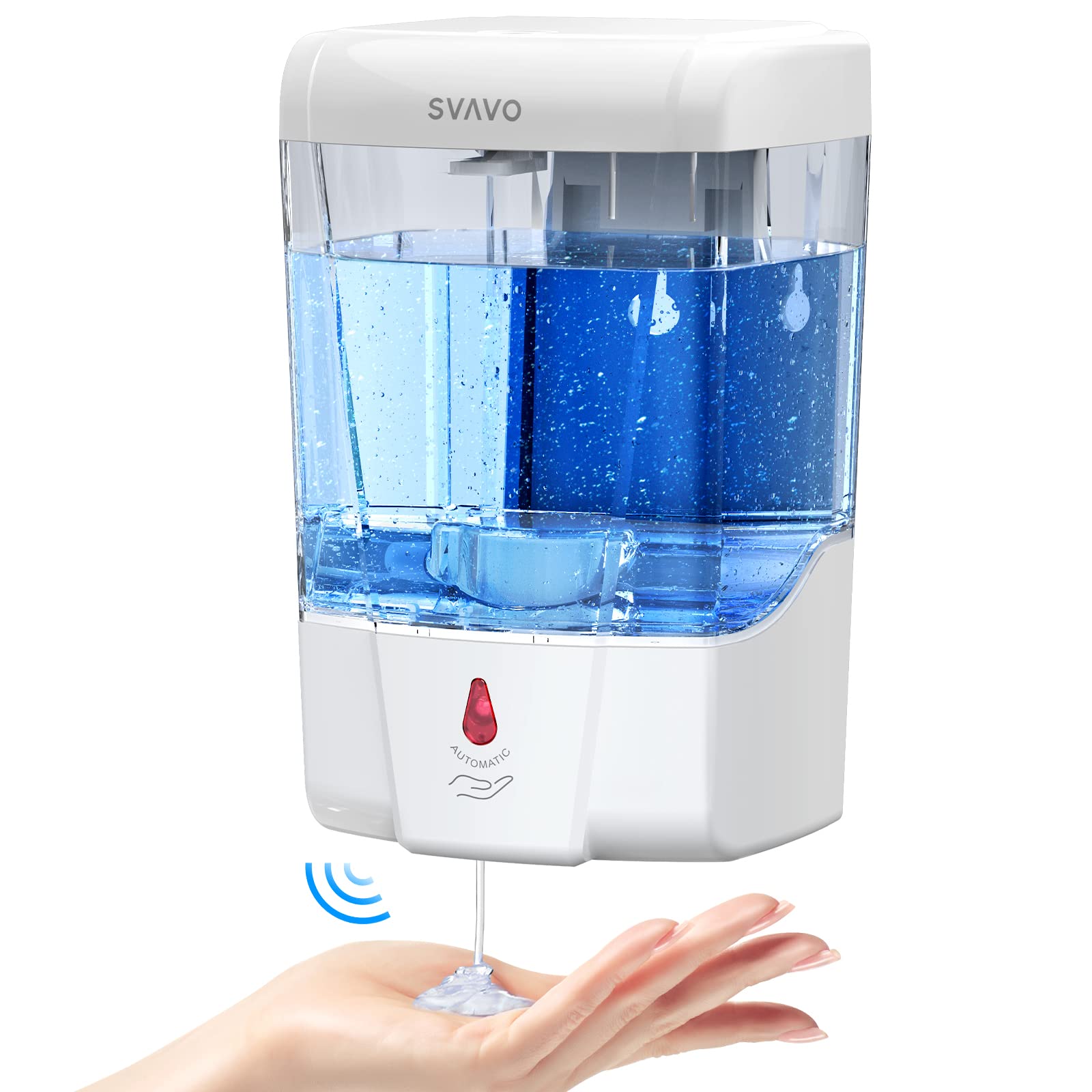 SVAVO Automatic Soap Dispenser | 600ml Touchless Wall Mount Hand Sanitizer