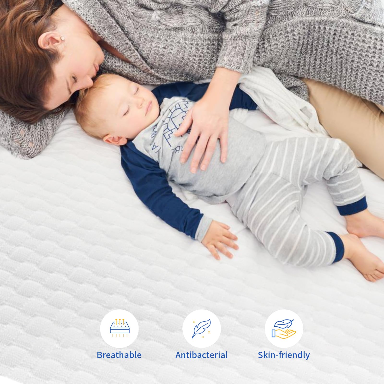WOWTTRELAX 3 Inch Memory Foam Mattress Topper | Single Dual-Layer Pad