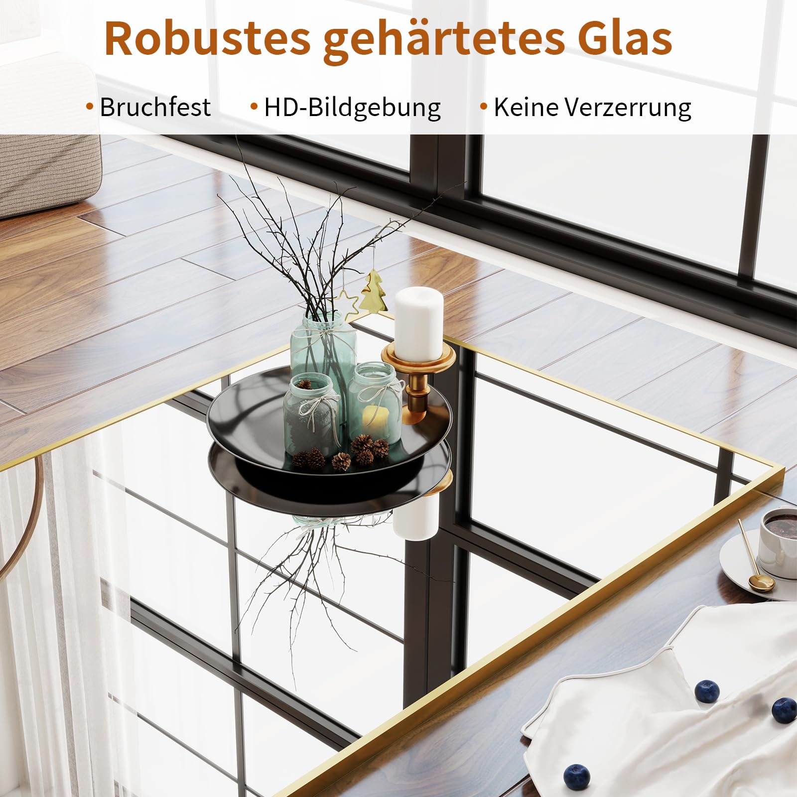 Koonmi Full Length Floor Mirror | 60x165cm Aluminum Frame Wall Mirror