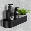 Libershine Black Shower Caddy - Rustproof Aluminum No-Drill Bathroom Shelf