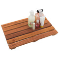 VaeFae Teak Shower Mat | Non-Slip Wooden Spa Bath Mat | 50.8 x 33 cm