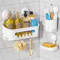 TAILI Suction Cup Shower Caddy Set | No-Drill Waterproof Bathroom Organizer