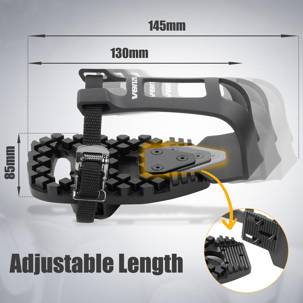 Venzo Bike Toe Clip Cage Adapters for Look Delta Peloton Pedals
