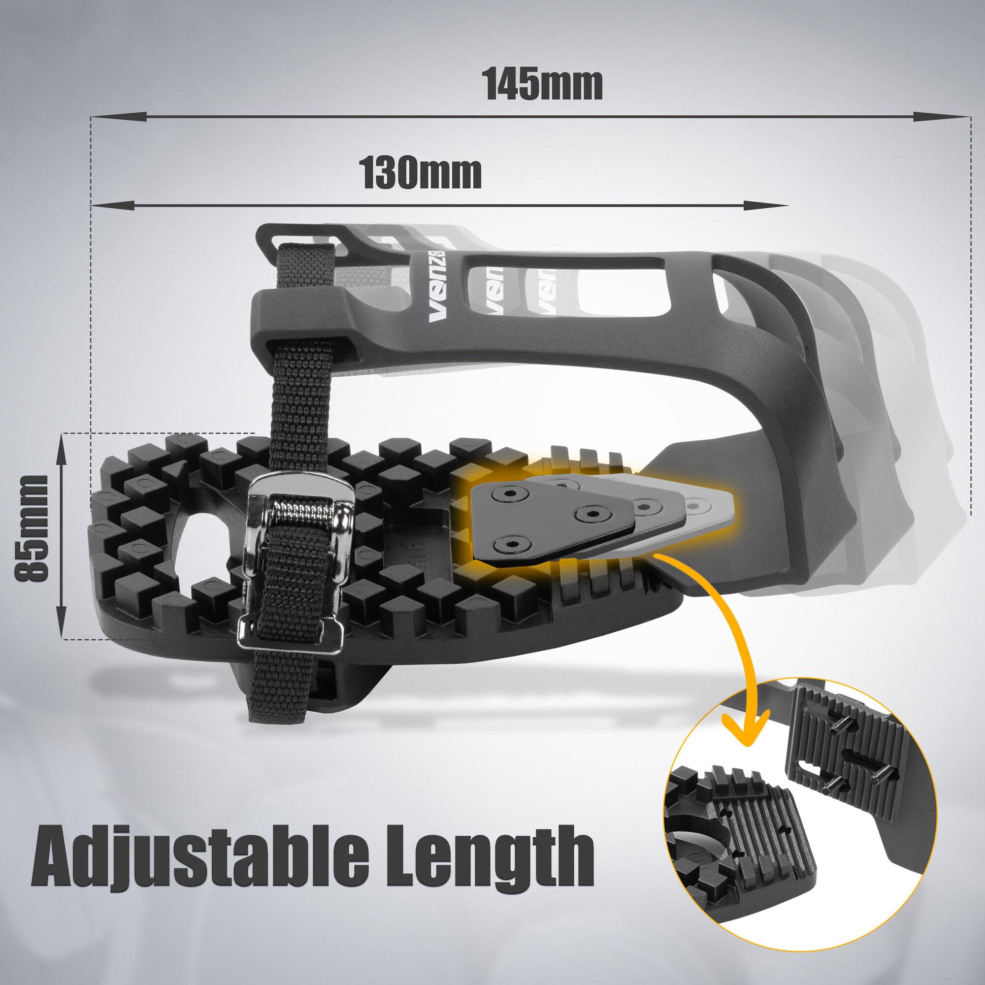 Venzo Bike Toe Clip Cage Adapters for Look Delta Peloton Pedals