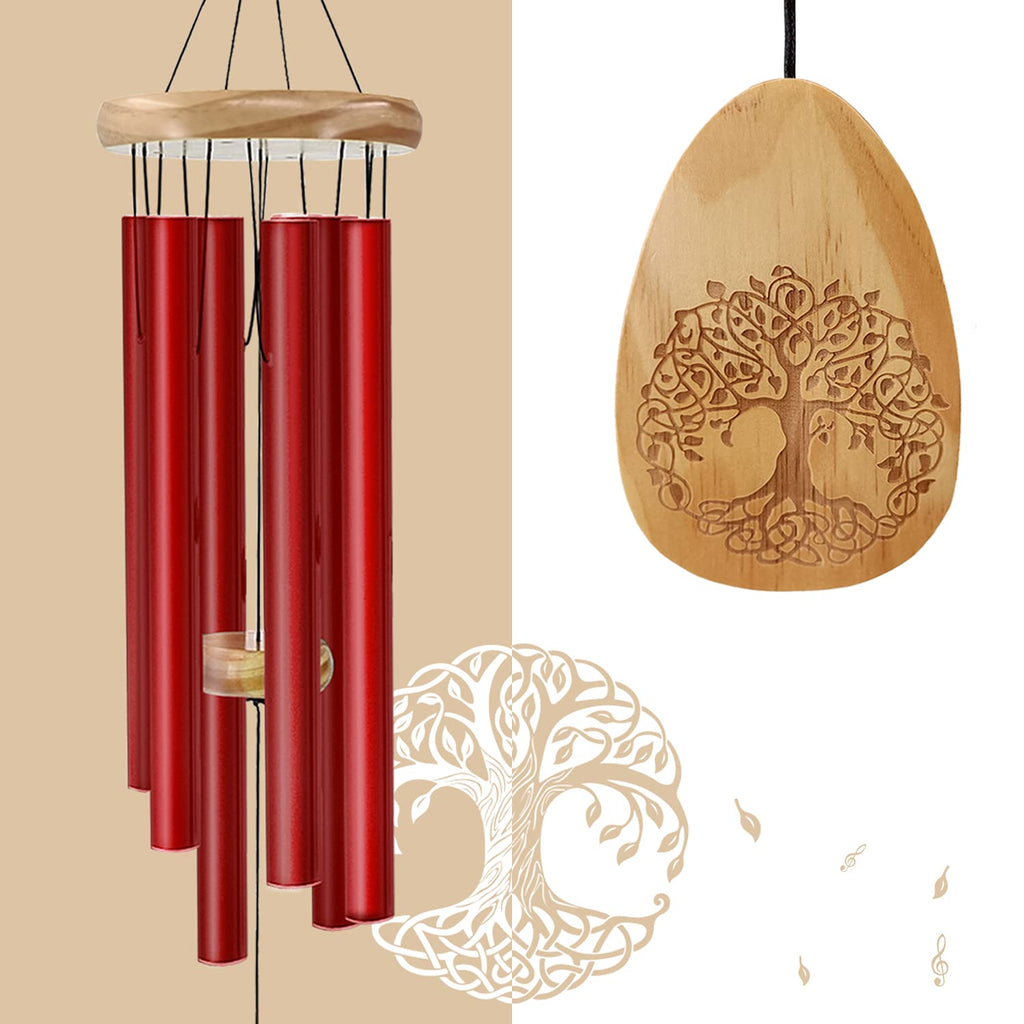 Astarin 30 Inch Memorial Wind Chimes – Deep Tone Tree of Life Sympathy Gift