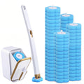 Kisizity Disposable Toilet Brush with 60 Refills, Blue Toilet Wand Kit - image 1