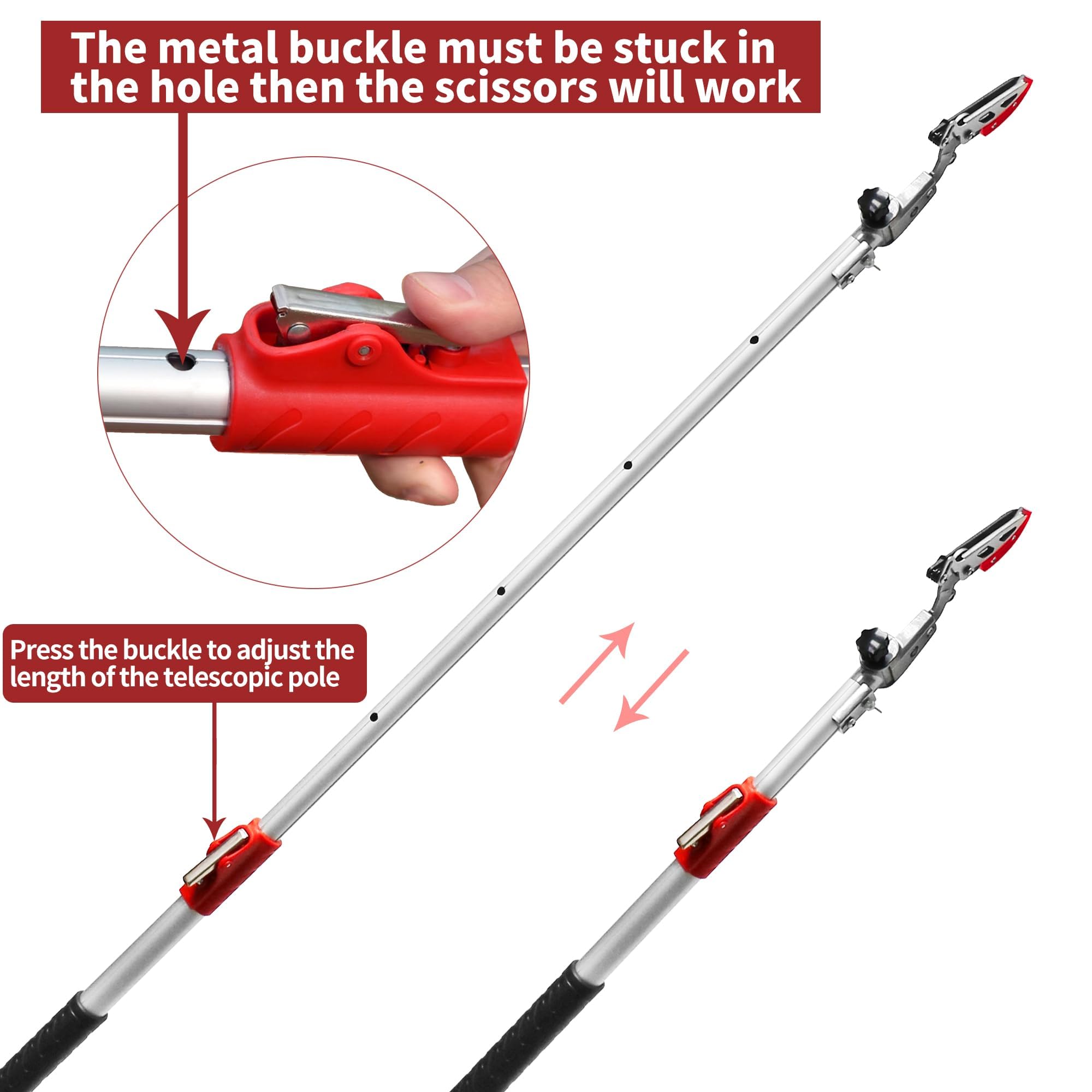 GARTOL Telescopic Tree Pruner – 5.45ft Long Reach Fruit Picker & Lopper