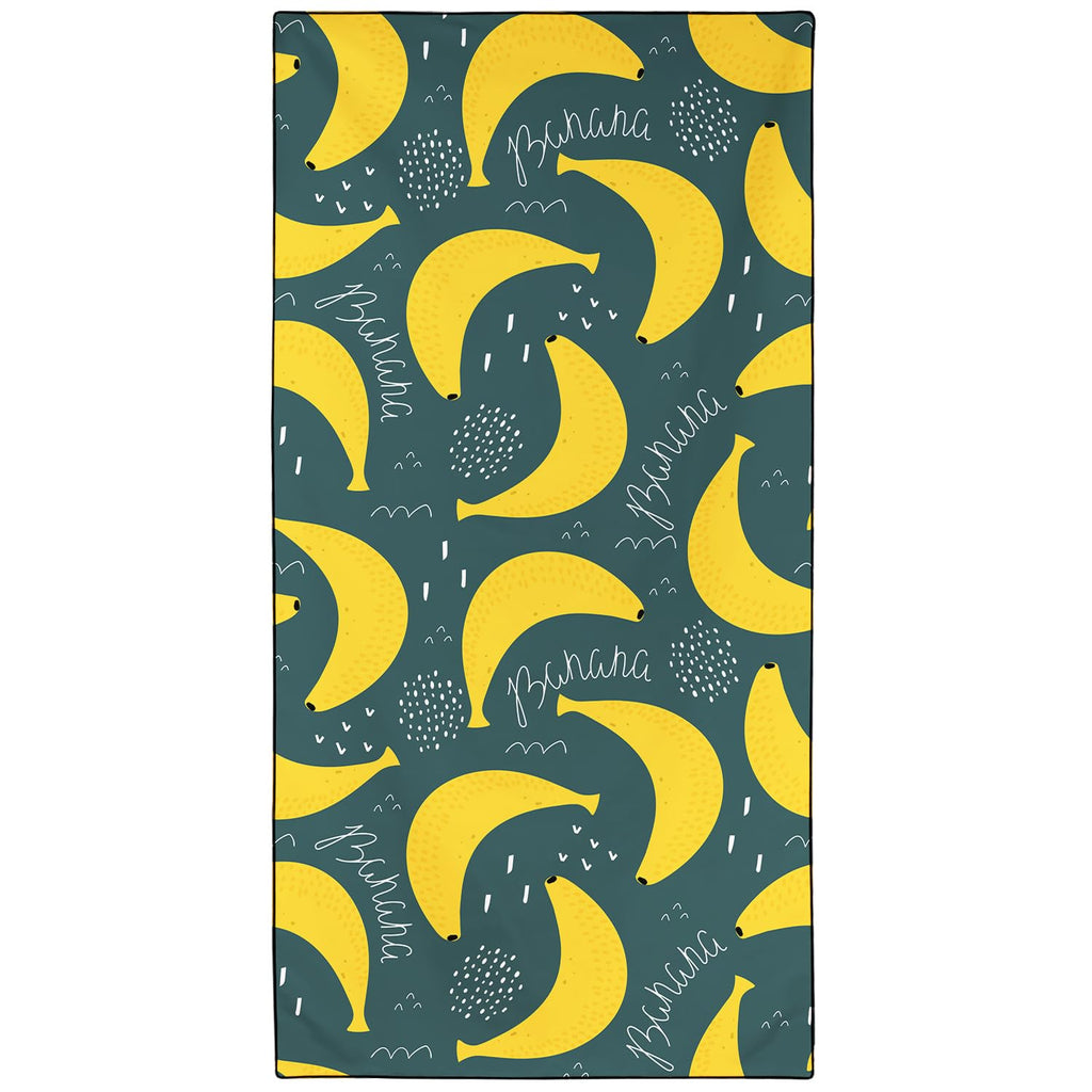 Violetpos Banana Doodle Beach Towel, Extra Large 180x90 cm 250GSM Microfibre, Sand Free Quick Dry - image 1