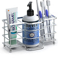 Linkidea Stainless Steel Toothbrush Holder | 6-Slot Ventilated Caddy