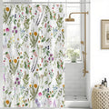 Uiiooazy Green Leaves Shower Curtain | Waterproof Floral Polyester Fabric