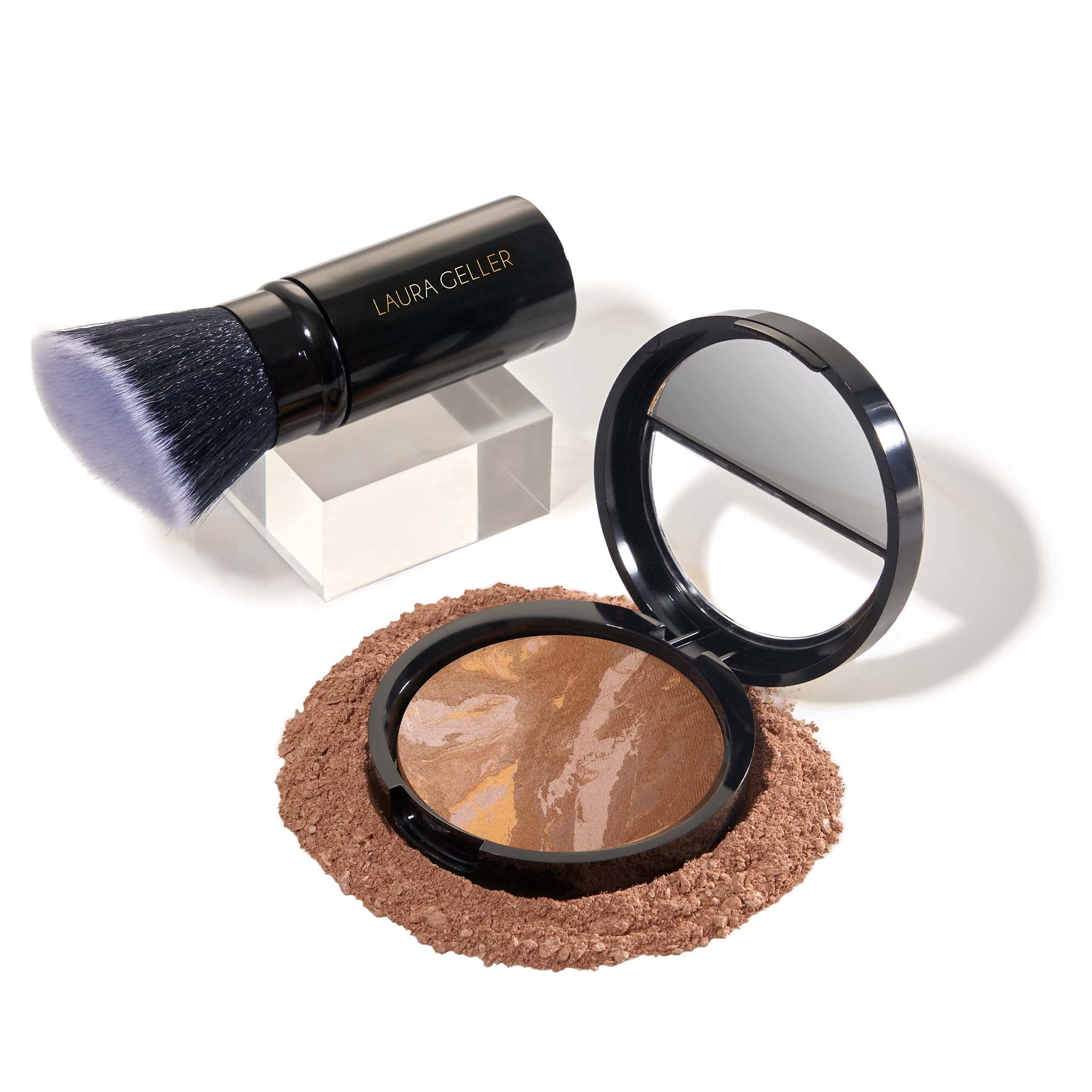Laura Geller Baked Balance-n-Brighten Foundation & Kabuki Brush Set, Tan