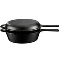 Navaris Pre-Seasoned Cast Iron Dutch Oven – 3.4L Casserole Dish with Pan Lid
