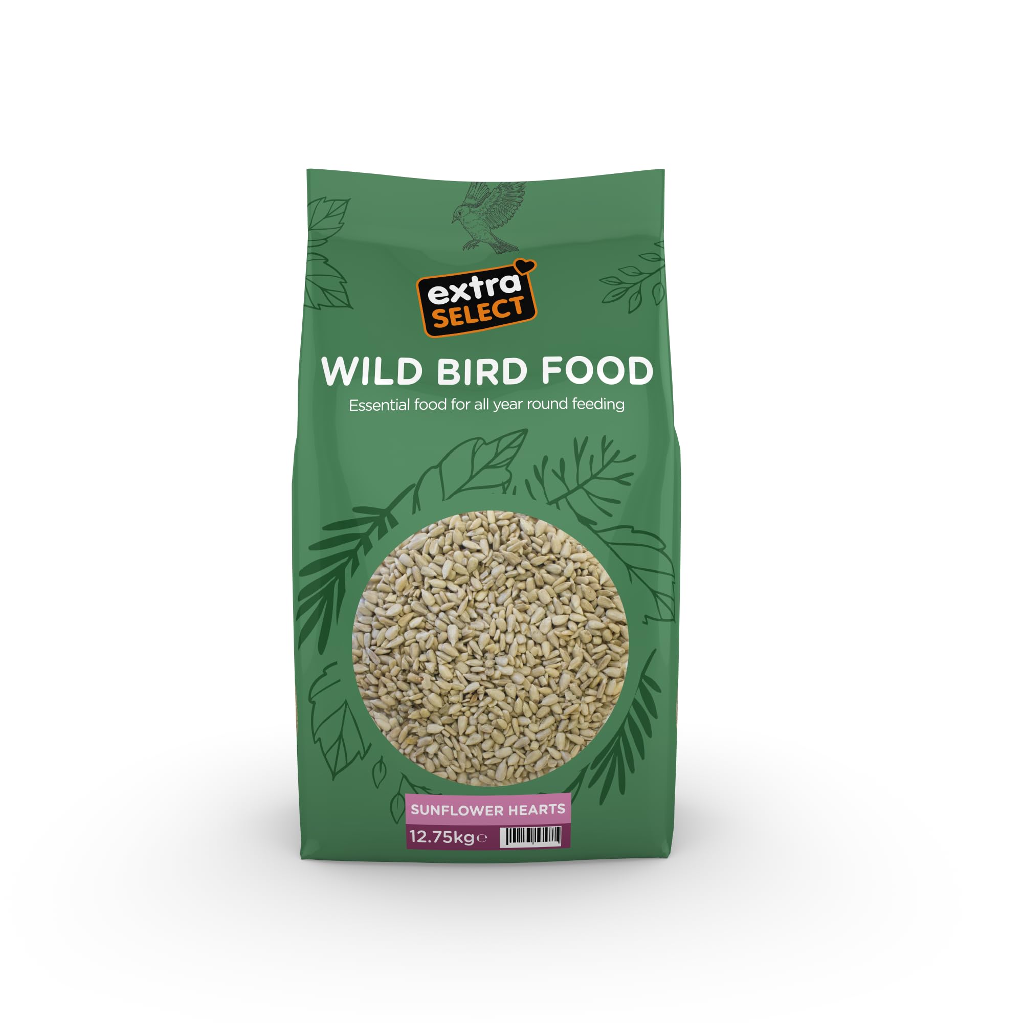 Extra Select Sunflower Hearts – High Energy Husk-Free Bird Food, 12.75kg