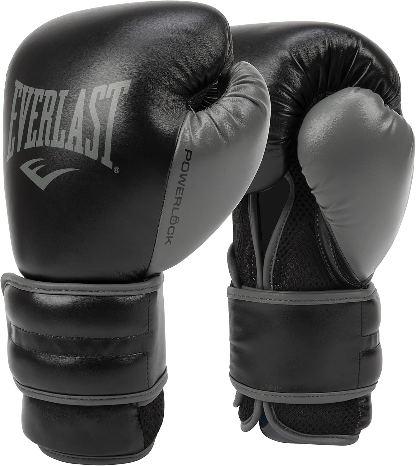 Everlast Powerlock 2R Training Gloves | Black Synthetic Leather | 14oz