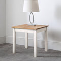Julian Bowen Coxmoor Lamp Table – Solid Oak Side Table in White