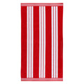 Jolof Store Combed Cotton Beach Towel – Red Cabana Stripe Oversized