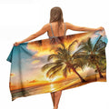 Ulticool Microfibre Beach Towel – Palm Tree Sea – Quick-Drying 160x80cm
