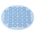PVC Non-Slip Round Shower Mat with Suction Cups, Blue – 11.8"