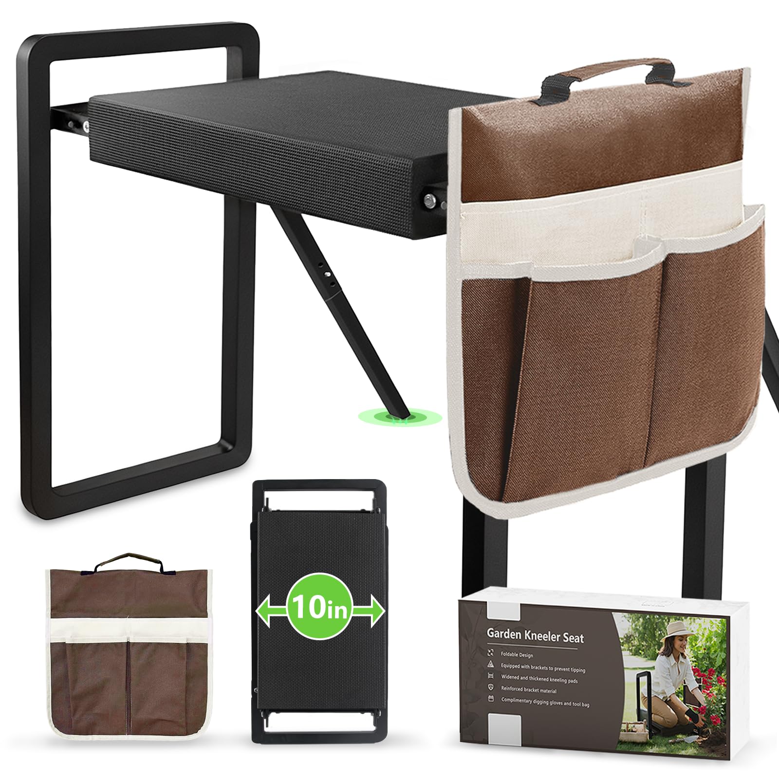 Seasky Foldable Garden Kneeler and Seat | Heavy Duty Anti-Tipping Stool