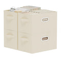 ENUMAIL Collapsible Open Storage Baskets,33x23x20cm,Beige,4 Pack