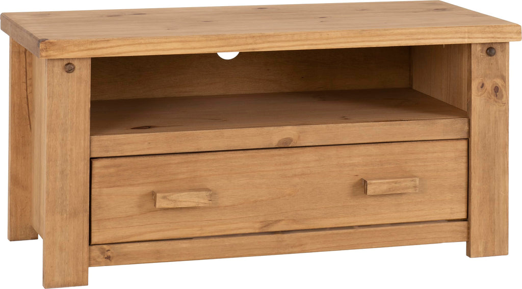 Seconique Tortilla Flat Screen Tv Unit in Distressed Waxed Pine - image 1