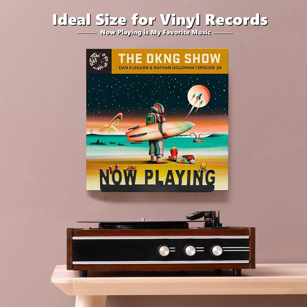 TuoYi Now Playing Vinyl Record Wall Mount Shelf, Black 7 Inch Acrylic Album Display Holder, LPS Storage Holder for Record - image 2