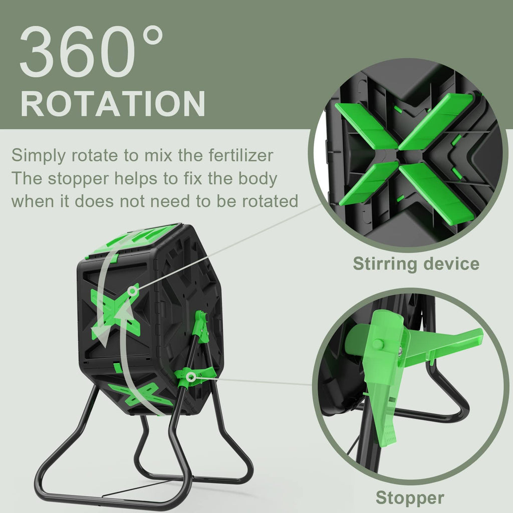 70L Tumbling Compost Bin – Single Chamber Garden Tumbler