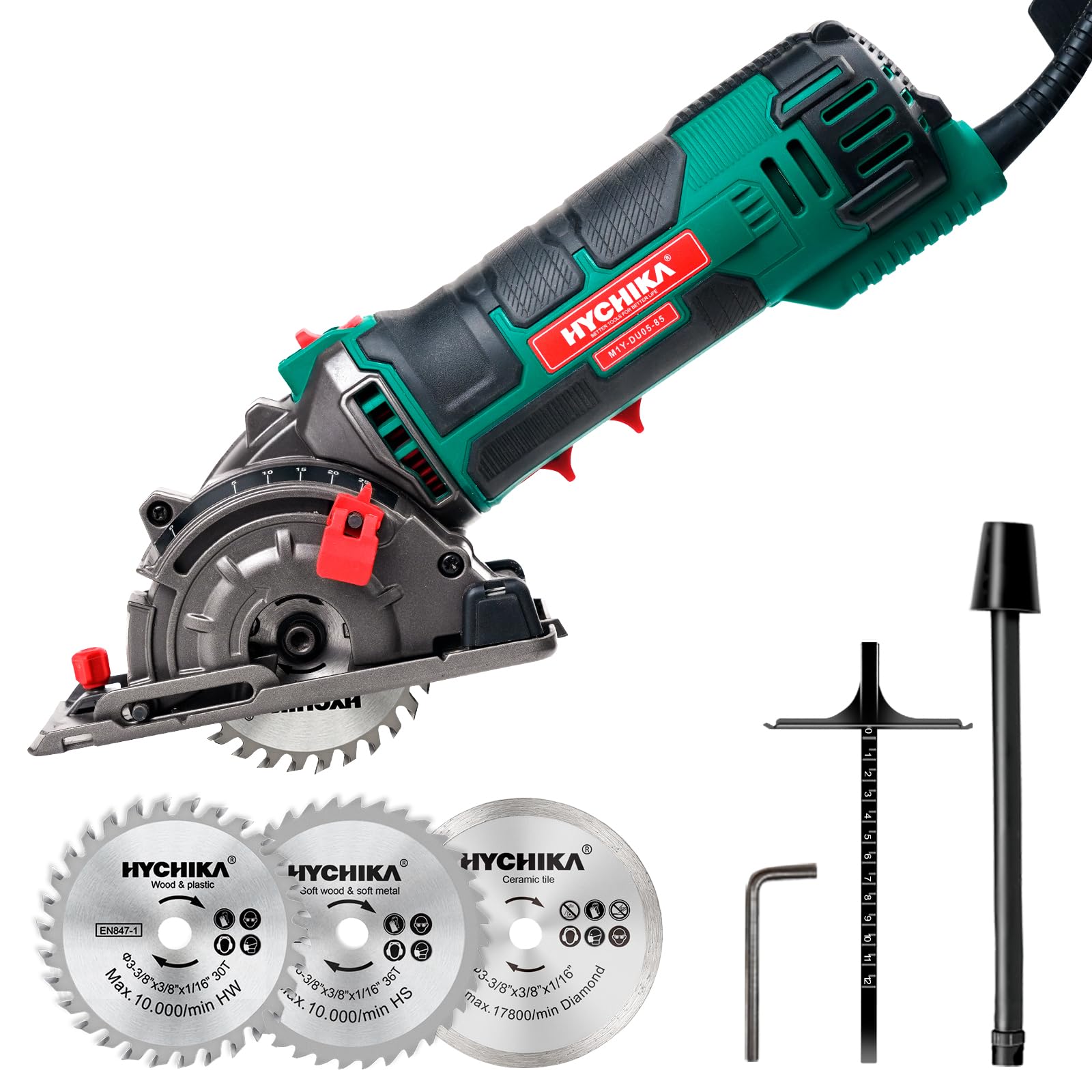 HYCHIKA 500W Mini Circular Saw | 85mm Precision Metal & Wood Cutter