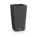 Lechuza CUBICO Cottage 40 Self-Watering Rattan Planter – Granite