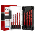 Keewaki 10-Piece Masonry Drill Bit Set | Hex Shank Carbide Bits for Tile