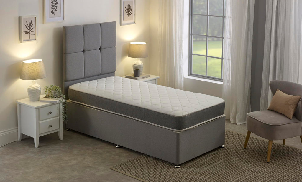 Extreme Comfort Hybrid Memory Foam Mattress | Small Single 2ft6 Grey