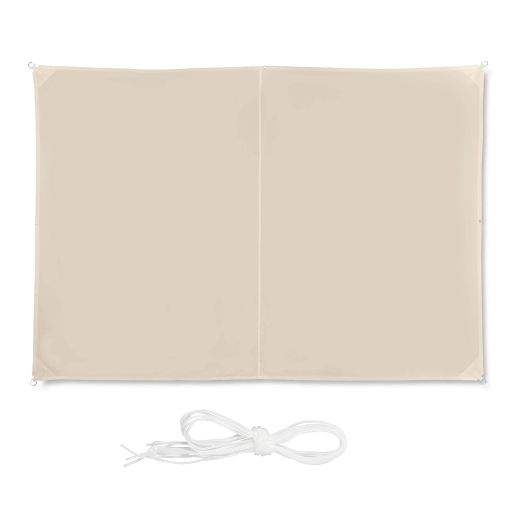 Relaxdays Rectangular Shade Sail – Water-Repellent UV Canopy, 2x3m, Beige