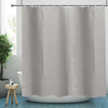 Jolof Store Grey Linen Textured Shower Curtain – Heavy Duty Waterproof