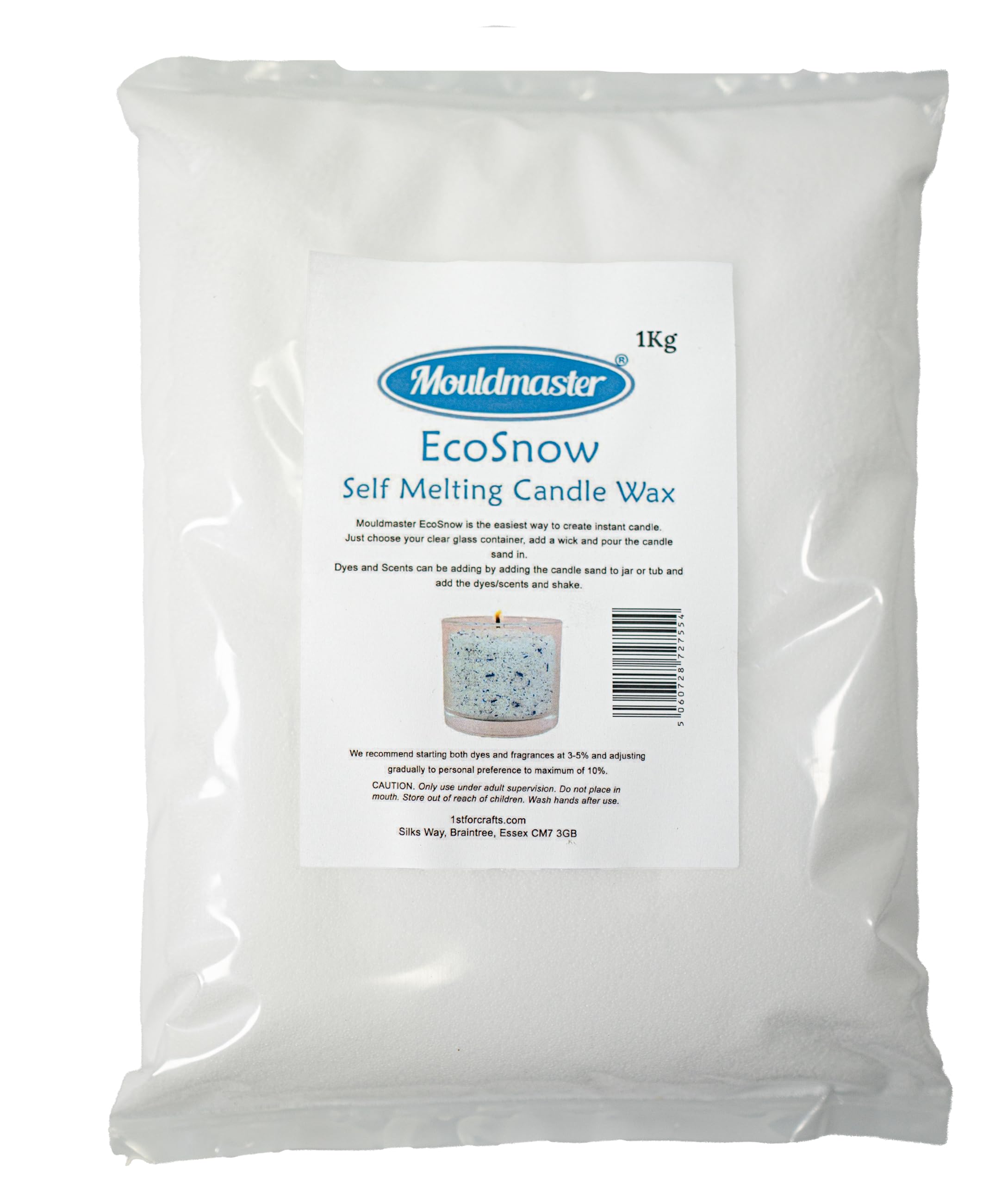 Mouldmaster Eco Sand Candle Wax – 1kg Soy Powdered Self-Melting Wax