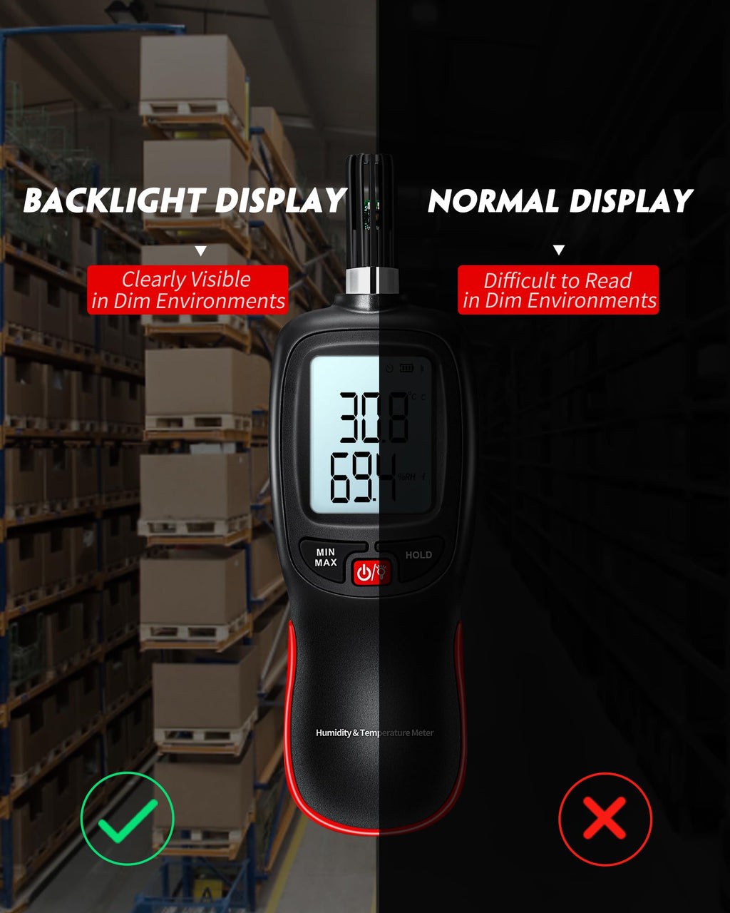 APOMONO WT83 Digital Hygrometer – High Precision Dew Point & Wet Bulb Meter