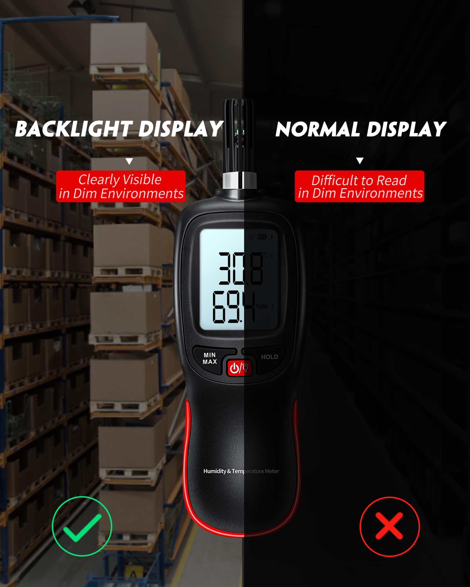 APOMONO WT83 Digital Hygrometer – High Precision Dew Point & Wet Bulb Meter