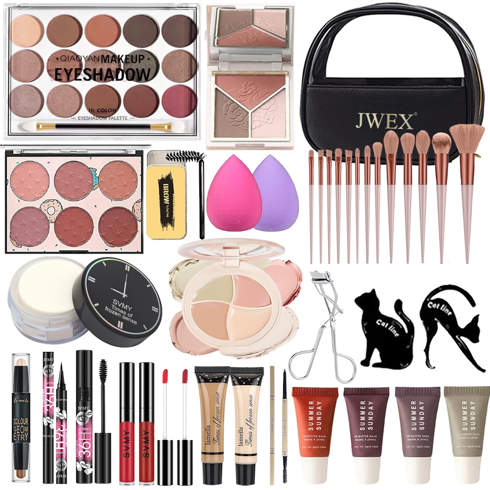 37 Pcs All in One Makeup Kit for Women – Full Cosmetic Set