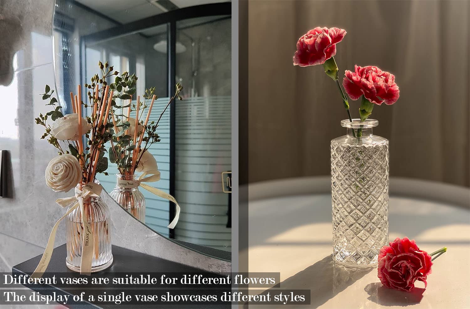 26-Piece Clear Glass Bud Vases – Vintage Wedding Centerpieces