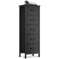 Coleshome Tall Chest of Drawers | 5 Fabric Drawers Narrow Storage