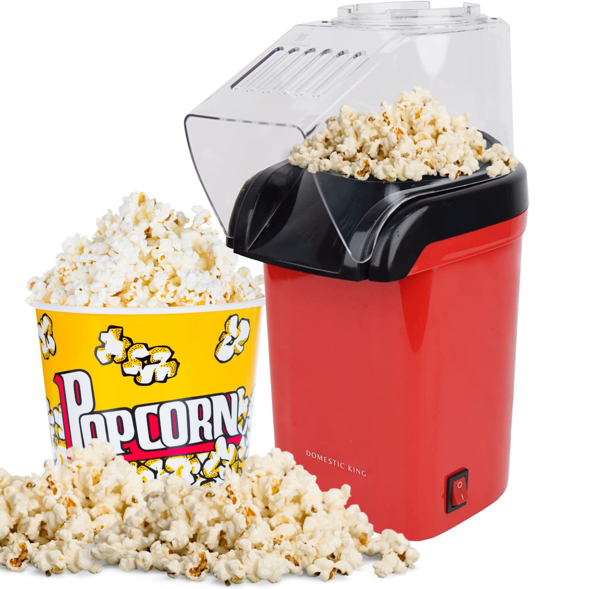 Domestic King Electric Popcorn Maker – 1200W Oil-Free Healthy Snack Machine