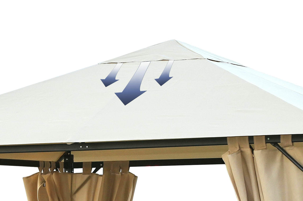 Replacement Roof for 3x4m Garden Pavilion - Beige Polyester