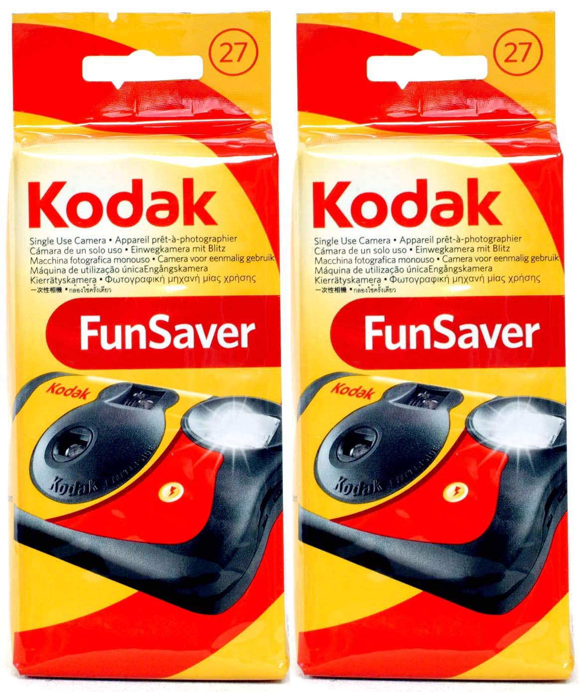 Kodak FunSaver Disposable Camera with Flash - 800 ISO - 27 Exposures (2 Pack)