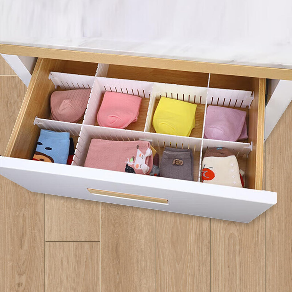 Tomoyuki 24pcs Drawer Dividers Adjustable, Drawer Organiser - White - image 4