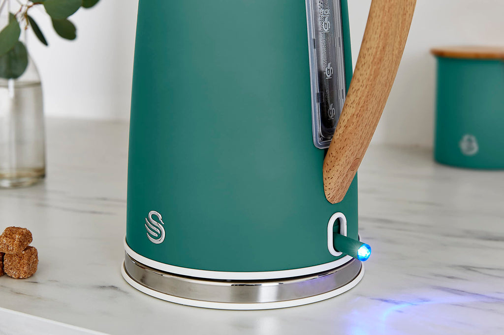 Swan Nordic Jug Kettle – 1.7L Fast Boil Electric Kettle, Matte Pine Green