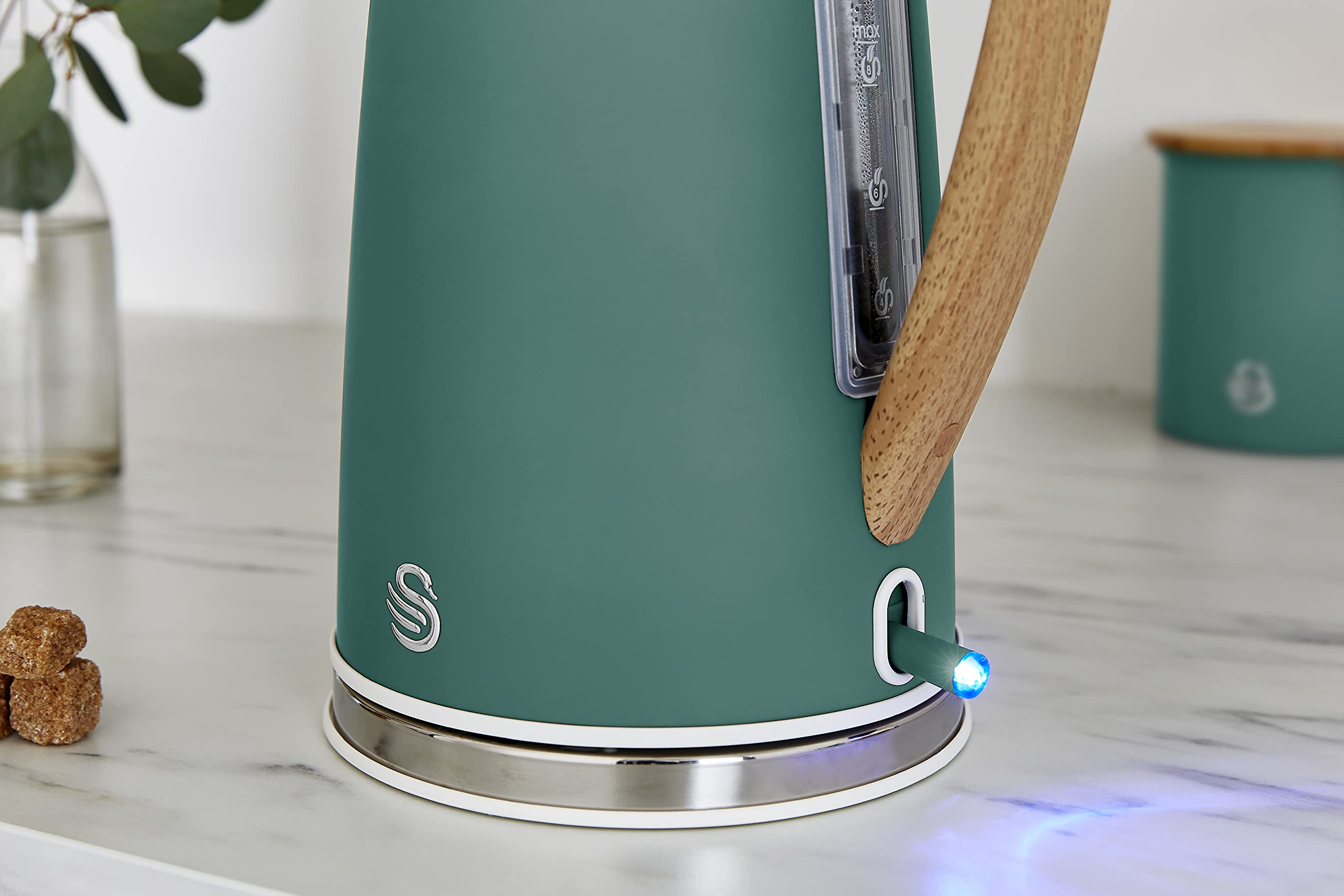 Swan Nordic Jug Kettle – 1.7L Fast Boil Electric Kettle, Matte Pine Green