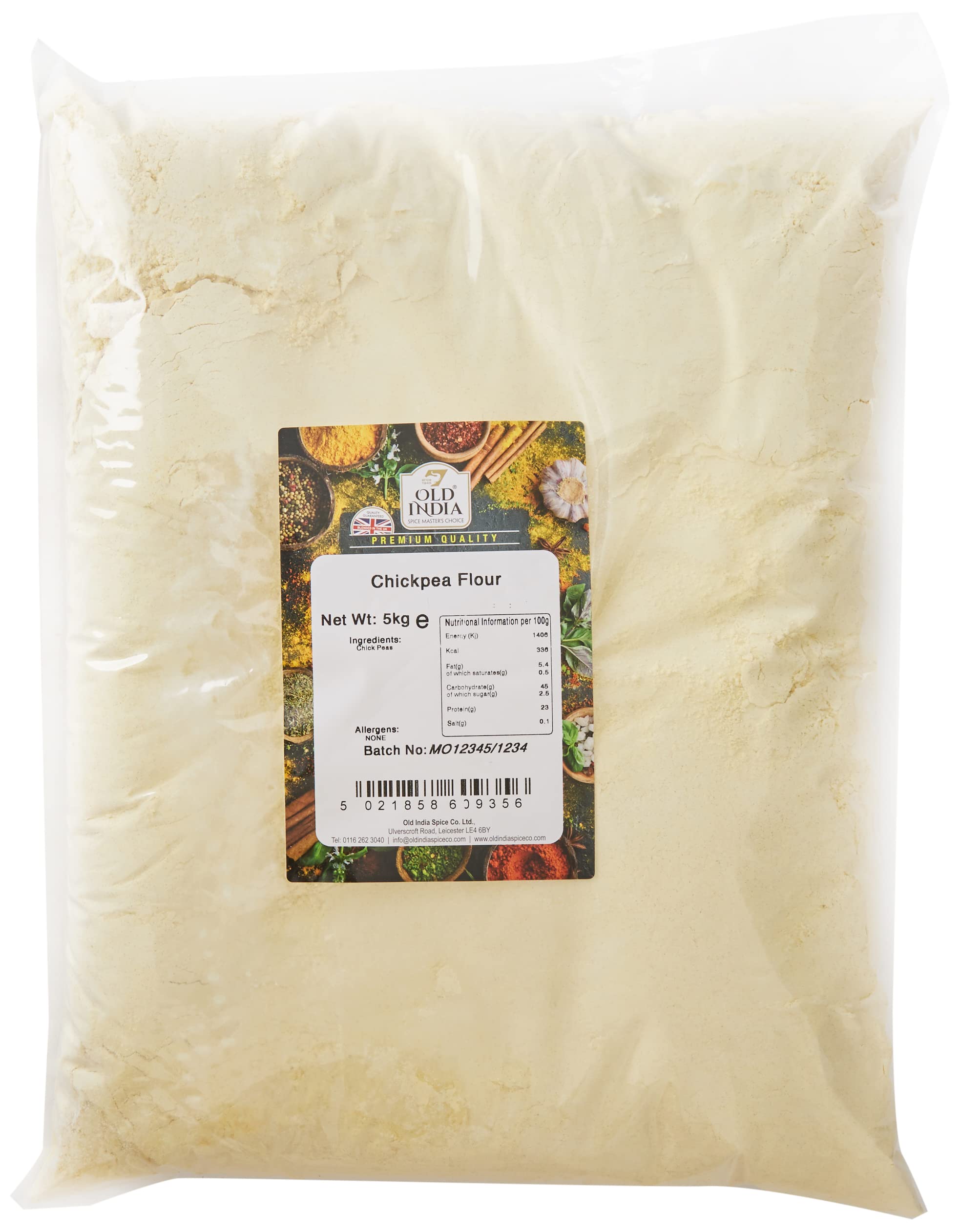 Old India Chickpea Flour (Besan) – 5kg Bulk Bag, Gluten-Free & Vegan
