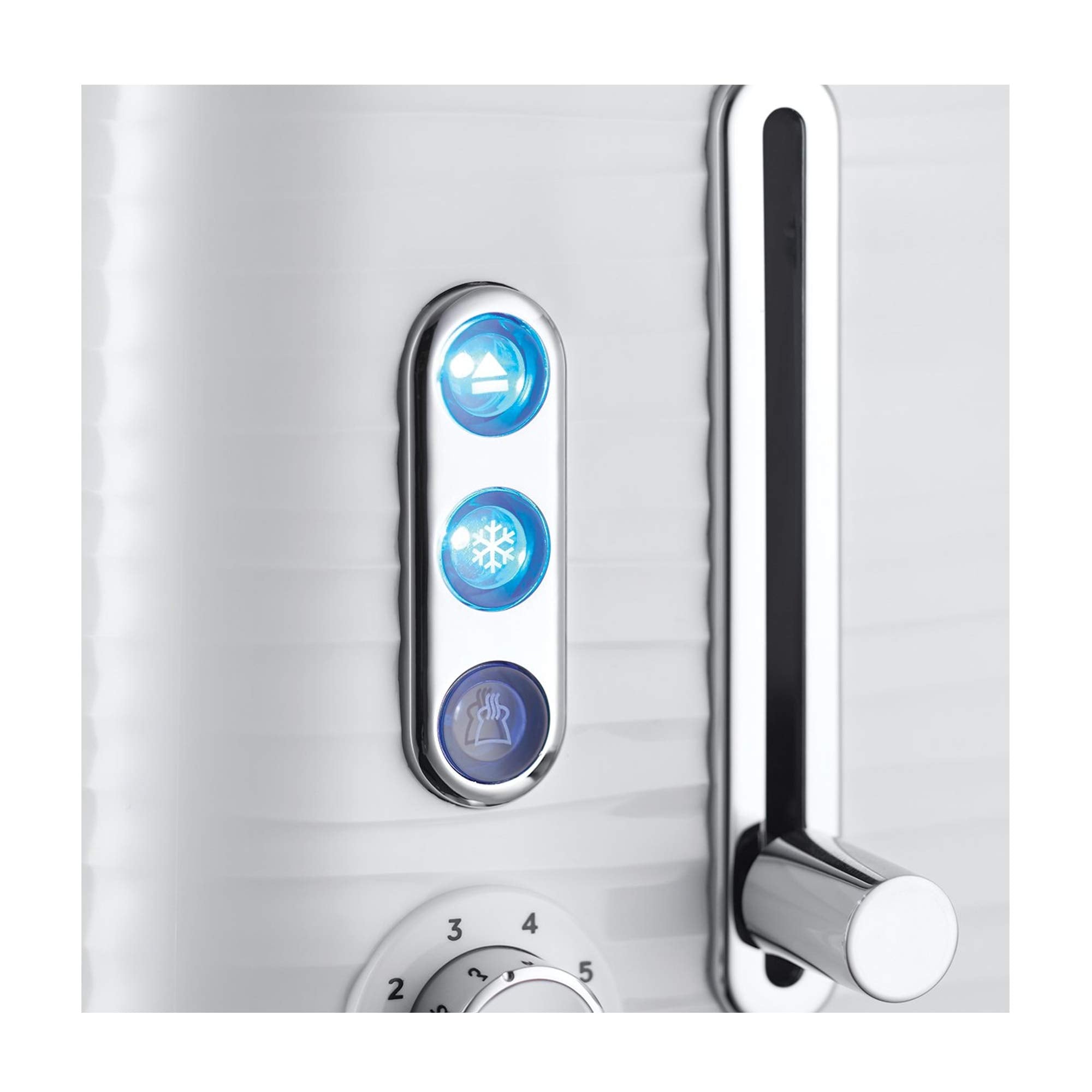 Russell Hobbs Inspire 2-Slice Toaster | High-Gloss White with Wide Slots