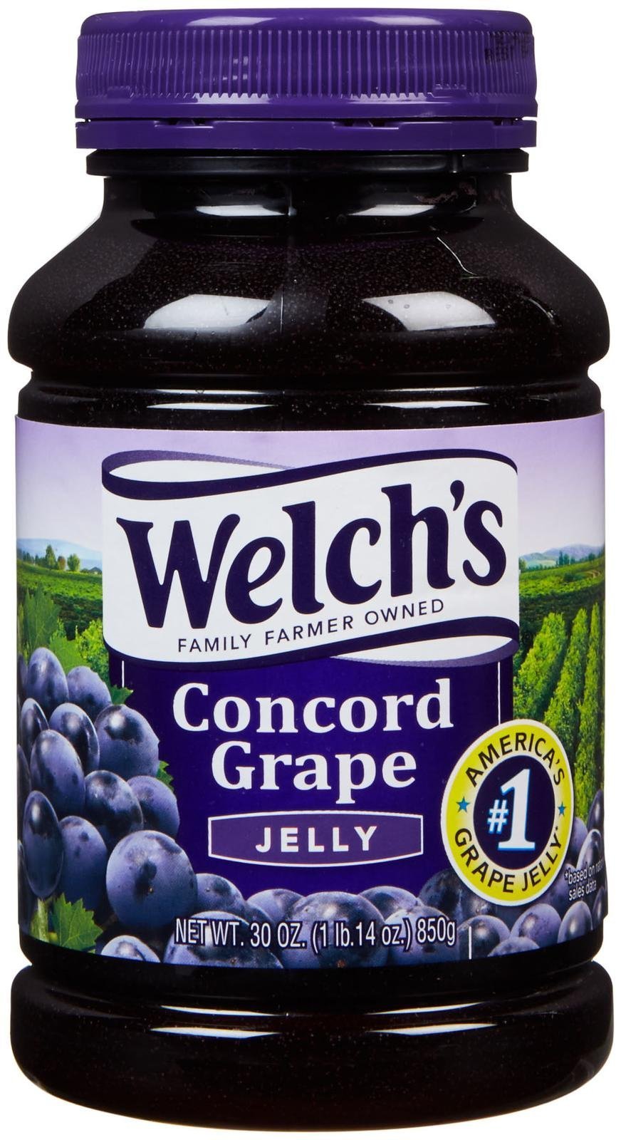 Welch's Concord Grape Jelly – 30 oz Fruit Spread for Breakfast