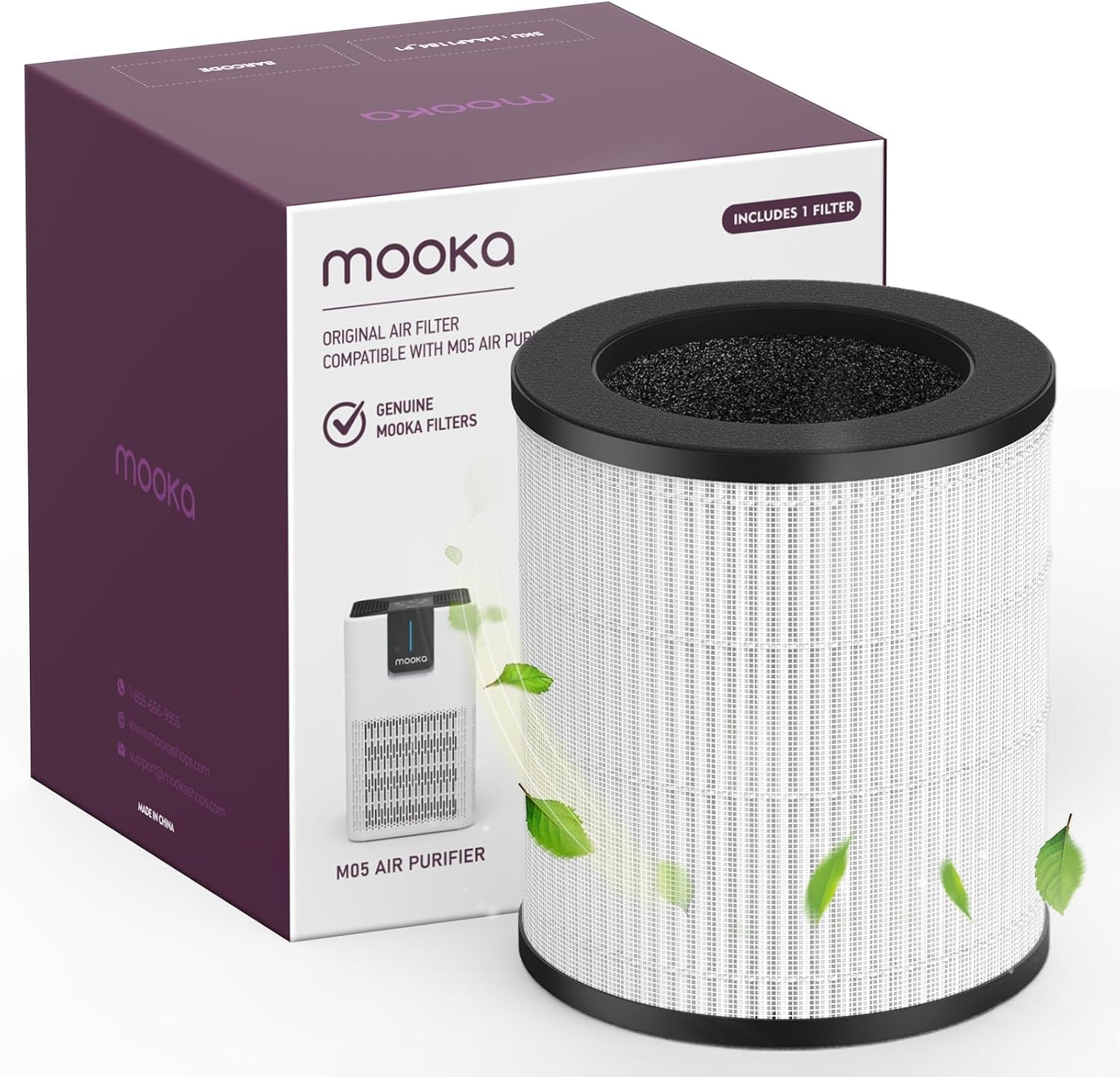 MOOKA M05 & B-D02 Air Purifier Replacement Filter | 3-in-1 True HEPA