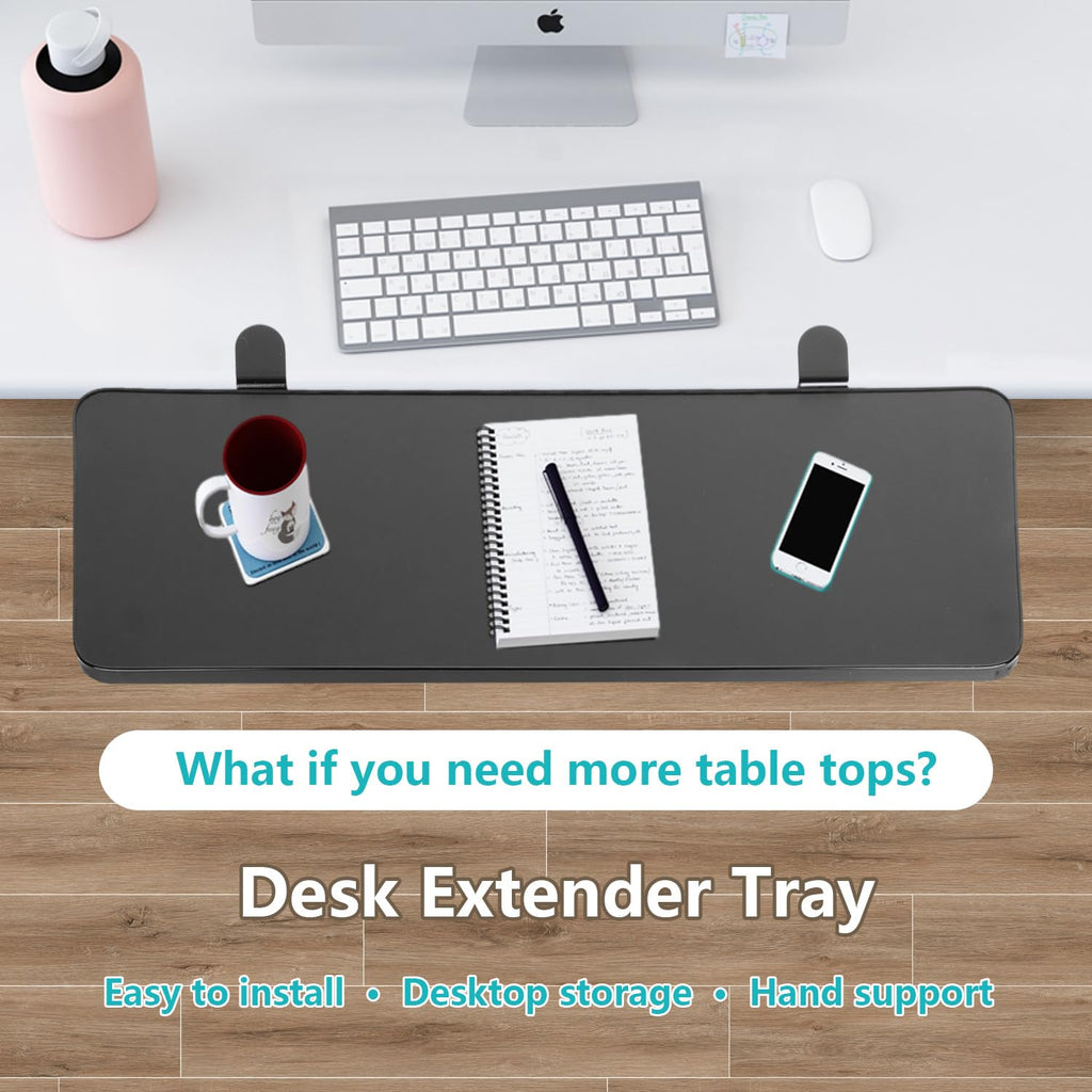 awagas Ergonomics Desk Extender Tray, 65cm x 25cm Keyboard Tray - image 2